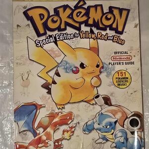 Nintendo Pokémon Yellow Red Blue Strategy Guide, Full sticker page